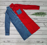 Women's Casual Jean Stitching Dress