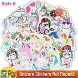 Anime Stickers for Unicorn Cartoon Animal Waterproof Cute Graffiti Sticker to DIY Luggage Laptop Bike Notebook Car Guitar Decals