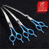 Fenice 7.0 7.5 8.0 Inch Professional Black Grooming Scissors Curved Shear