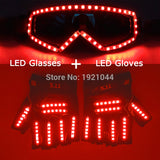 New High Quality LED Laser Gloves + LED Light Up LED Glasses Bar Show Glowing Costumes Prop Party DJ Dancing Lighted Suit