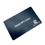 888 Bytes Blank Black Matte Metal NFC Card for Business NFC Card With Gold Silver Engraved Logo