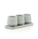 LOGAN PLANTER SET, GREY
