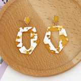 Minimalism Wholesale Jewelry Acrylic Resin Irregularly Geometric Round Fashion Drop Earrings