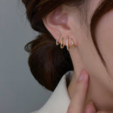 Fashion Exquisite Rhinestone Decor Ear Cuff Earring for Woman
