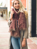 Beautiful Red Geometric Tribal Print Blanket Scarf