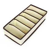 4 Pcs Set Underwear Bra Organizer Storage Box Beige Drawer Closet Organizers Boxes for Underwear Scarfs Socks Bra