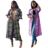 JY36 2020 Autumn Winter Clothing New Fashion Women's Jackets Casual Color Shirt Plaid Long Sleeve Coats Ladies Women