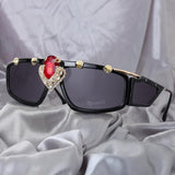 Fashion sunglasses Steak punk Unisex style Big Diamond Goggle UV400