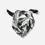 Marble Silk Scarf Abstract Silk Square Scarf