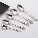 Spklifey Dinnerware Set Gold Spoon Cutlery Stainless Steel Black Cutlery Set Gold Fork Spoon Tableware Wedding Silverware Set