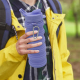 Portable Collapsible Silicone Water Bottle With Lid Camouflage