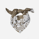 Lace Women Neck Tie Silk Scarf Bandana Scarf Men