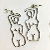 Unique Artsy Abstract Lady Breast Statement Hoop Earrings for Women Van Gogh Hollow Outline Body Earrings 2020 Femme Bijoux