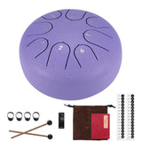 6 Inch Lotus Drum 8 Tone Steel Tongue Drum Percussion Musical Instrument With Drumsticks With a Clean Ethereal Buddha-Like Sound