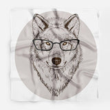 Wolf Hipster Silk Scarf Animal Bandana Scarf Silk