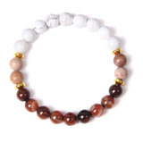 Drop Shipping Fashion Trendy Handmade 8MM Colorful Natural Howlite Stone Beads Bracelet Jewelry