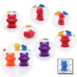 Montessori Rainbow Bears Matching Game Toys Counting With Stacking Cups Educational Toy for Kids