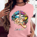2020 Lips Watercolor Graphic T Shirt lip Women Tops Shirt Base O-neck Sexy Black Tees Kiss lip Funny whisper words Girls Tshirt