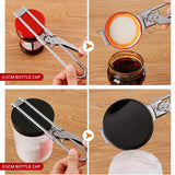 Adjustable Multi-Function Bottle Cap Opener Stainless Steel Lids Off