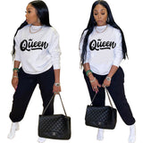 Fall Clothing for Women Print Women Two Piece Set O-Neck Casual 2 Piece Set Long Sleeve Two-Piece Set