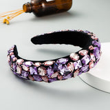 Baroque Hand Made Pearl Beading Gemstone Headband for Women