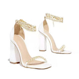Busy Girl High-Heeled Chain Pointed Toe Fashion Stiletto