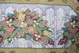 DaDa Bedding 3-Piece Set-Botanical Beige Woven Tapestry Dining Table Runner