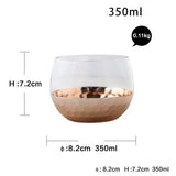 1Pcs Nordic Golden High Temperature Glass Drink Cup