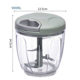 500/900ml Garlic Chopper Manual Rotate Vegetable Chopper