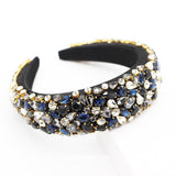 Baroque Hand Made Pearl Beading Gemstone Headband for Women