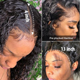 Natural Curly Hair Extensions Wigs,Cuticle Aligned Virgin Hair Wigs,Human Hair Full 360 Lace Frontal Wig for Black Women