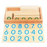 Children Wooden Montessori Number Digital 1-9000 Cards Educational Toys