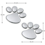 2pcs/ Lot Stylish Silver Funny Bear Paw Pet Animal