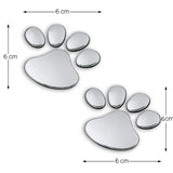 2pcs/ Lot Stylish Silver Funny Bear Paw Pet Animal