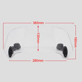 ROAOPP Universal Motorcycle Windshield Risen Adjustable Wind Screen Spoiler Air Deflector for Honda BMW Yamaha Kawasaki Suzuki