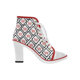 Wakerlook Women's  Lace Up Chunky Heel Ankle Boots