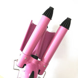 White&Gray Professional Hair Waver Wave Curler Ceramic Hair Curling Iron 3 Barrel Clamp Wave Curler