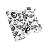 Donuts Silk Scarf Bakery Silk Square Scarf Bandana