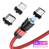 USLION New Magnetic USB Cable Fast Charging Micro USB Type C Mobile Phone Cable for Samsung for iPhone Magnet Data Cable
