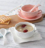 Guci the Soup Spoon With Ears Tray Soup Bowl Fanpen Deep  Bowl Ceramic Salad Bowl