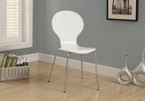 Four 34" White Bentwood and Chrome Metal Dining