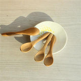 5pcs Small Mini Wooden Spoons for Kids Honey Kitchen Using Condiment Spoon 9.2*2.0cm Cucharas Colheres