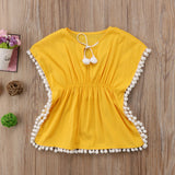 Baby Girl's Cover-Up Summer Floral Tassel Toddler Beach Dress