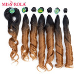 Miss Rola Ombre Wavy Hair Bundles Synthetic Hair Extensions