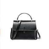 Genuine Leather Shoulder Bag Women's Bag 2021 New Fashion Oil Wax Leather Four Seasons Large Capacity Portable Tote