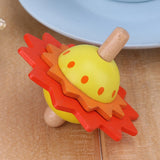 Kids Wooden Toys Flower Rotate Spinning Top Wooden Classic Toys for Chidren Kids Develop Intelligence Education Montessori Toys