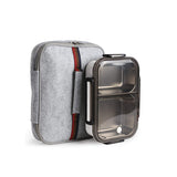 Eco Friendly Leakproof Bento Lunch Box Removable Stainless Steel Bento Lunch Box 2-Compartment Portion Control Food Container