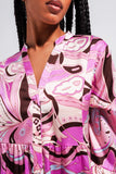 3/4 Sleeve Mini Dress in Pink