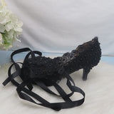 Lace-Up Bride Wedding Shoes Fashion Shoes for Woman Ankle Strap Party Dress Shoes Open Toe High Heels Pumps Female
