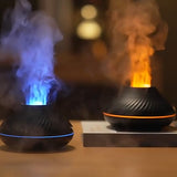 Newest RGB Light Flame Aroma Diffuser 130Ml 3d Colorful Flame Humidifier Fire Volcano Diffuser